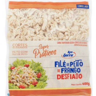 FILE DE PEITO DE FRANGO DESFIADO AVE SERRA 400G