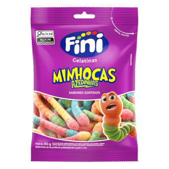 BALA GEL FINI MINHOCAS AZEDINHAS 80G