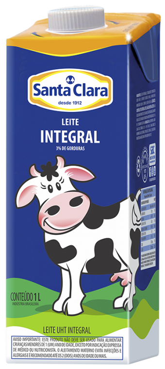 LEITE INTEGRAL SANTA CLARA 1L