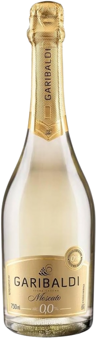 BEBIDA DE UVA GASEIFICADA GARIBALDI MOSCATO BRANCO ZERO 750ML
