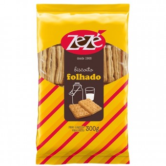 BISCOITO ZEZE FOLHADO SALGADO 300G