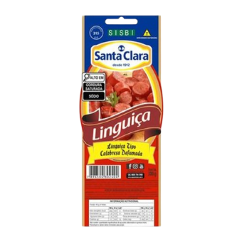 LINGUIÇA CALABRESA GROSSA DEFUMADA SANTA CLARA 300G