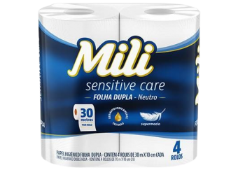 PAPEL HIGIENICO MILI FOLHA DUPLA NEUTRO 30M