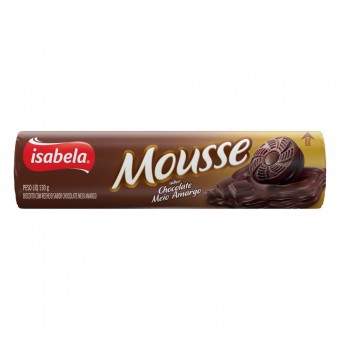 BISCOITO ISABELA RECHEADO MOUSSE MEIO AMARGO 130G
