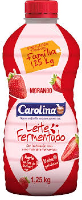 LEITE FERMENTADO CAROLINA MORANGO GARRAFA 1250G