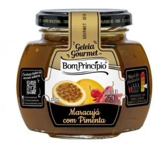 GELEIA DE MARACUJA COM PIMENTA BOM PRINCIPIO 250G 