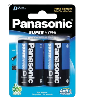 PILHA PANASONIC GRANDE C/2