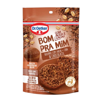 BOLINHO CHOCOLATE+AVEIA+CHIA OETKER 50G