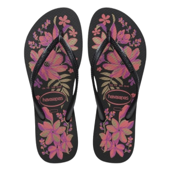 HAVAIANAS SAND SLIM ORGANIC PRETO/CINZA/OURO 39/40