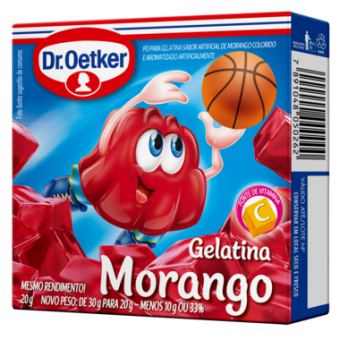 GELATINA DR.OETKER MORANGO 20G