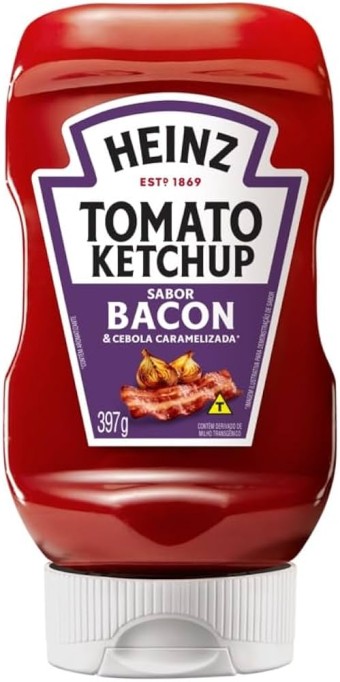KETCHUP HEINZ BACON E CEBOLA 397G