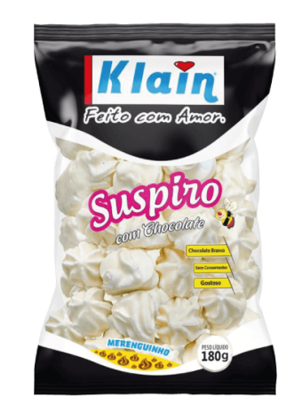 SUSPIRO COBERTURA DE CHOCOLATE BRANCO KLAIN 140G