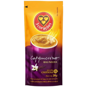 CAFE CAPPUCCINO 3 CORACOES BAUNILHA SACHE 20G