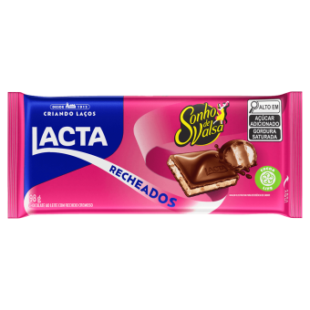 BARRA DE CHOCOLATE RECHEADA SONHO DE VALSA 98G