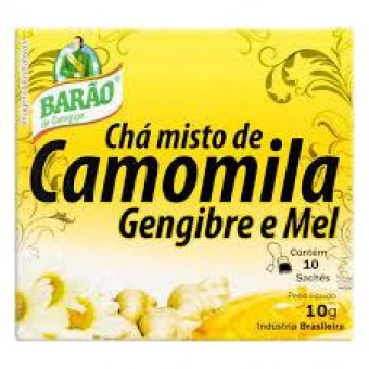 CHÁ BARÃO CAMOMILA GENGIBRE E MEL 13G