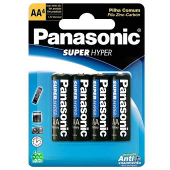 PILHA PANASONIC AA C/ 4