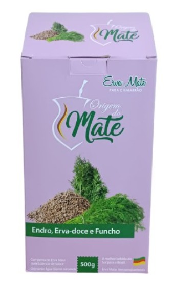 ERVA MATE ORIGEM DO MATE ENDRO, ERVA DOCE, FUNCHO 500G