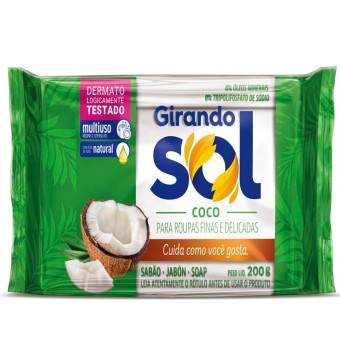 SABÃO EM BARRA GIRANDO SOL COCO 200G