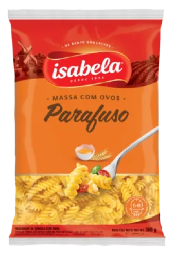 MASSA ISABELA PARAFUSO C/ OVOS 500G