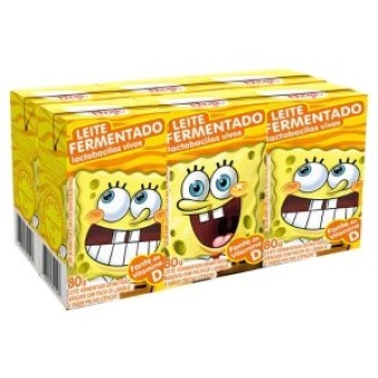 LEITE FERMENTADO LARANJA ELEGE BOB ESPONJA 480G C/6