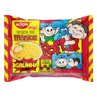 MACARRAO INSTANTANEO NISSIN TURMA DA MONICA GALINHA 85G