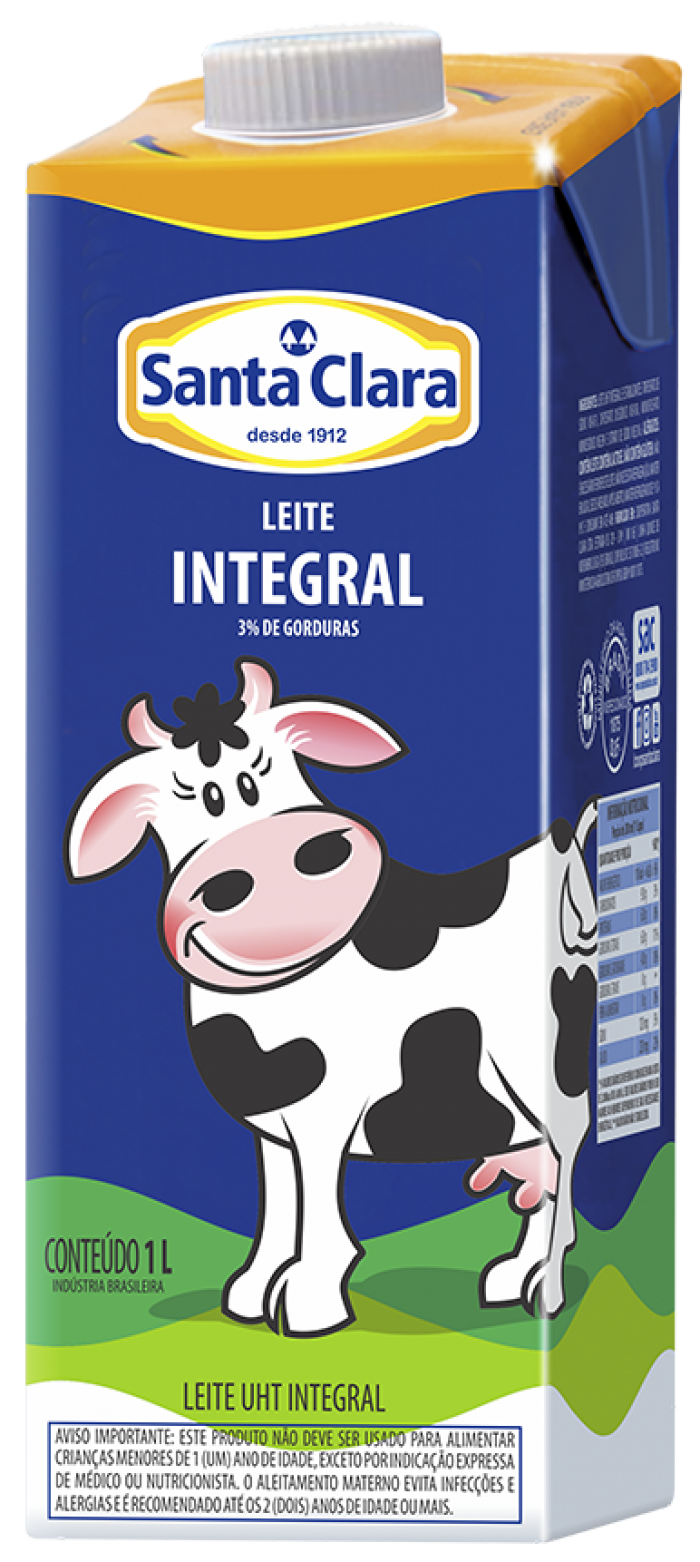 LEITE INTEGRAL SANTA CLARA 1L
