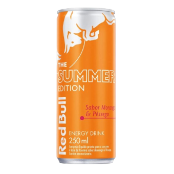RED BULL SUMMER MORANGO E PESSEGO LATA 250ML