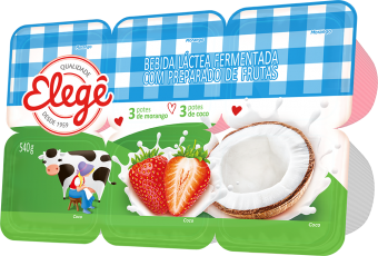 BEBIDA LACTEA ELEGE MORANGO E COCO 540G