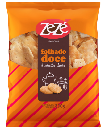 BISCOITO ZEZE FOLHADA DOCE 300G