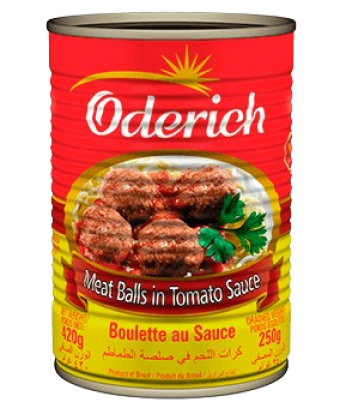 ALMONDEGAS AO MOLHO COM ESPAGUETE ODERICH 420G