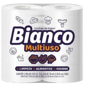 TOALHA DE PAPEL BIANCO C/2 100 FOLHAS