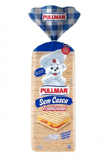 PÃO PULLMAN SEM CASCA TRADICIONAL 450G