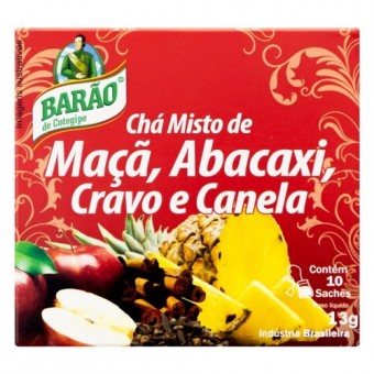 CHÁ BARÃO MAÇA ABACAXI CRAVO CANELA 13G