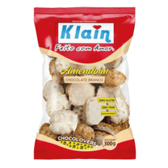 BISCOITO KLAIN AMENDOIM C/ CHOCOLATE BRANCO 260G