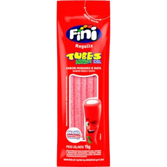 BALA FINI TUBES MORANGO CITRICO 15G
