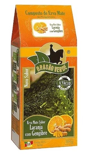 ERVA MATE BRASAO VERDE LARANJA COM GENGIBRE 500G