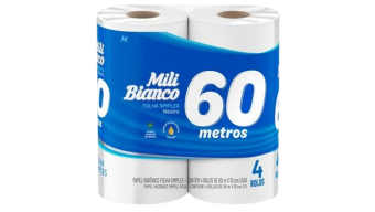 PAPEL HIGIENICO MILI BIANCO NEUTRO FS 30M C/4