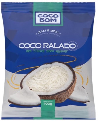 COCO RALADO EM FLOCOS SEM AÇÚCAR 100G