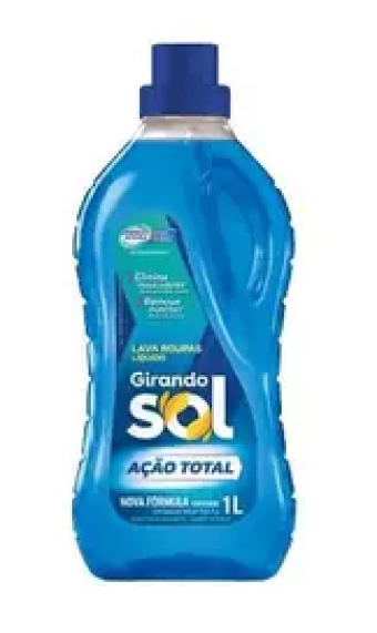 LAVA ROUPAS LÍQUIDO GIRANDO SOL AÇÃO TOTAL 1L
