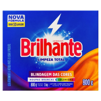 SABAO EM PO BRILHANTE LIMPEZA TOTAL 800G