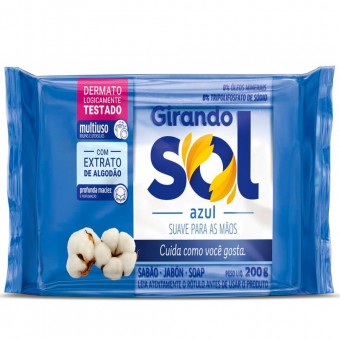 SABAO EM BARRA GIRANDO SOL AZUL 200G