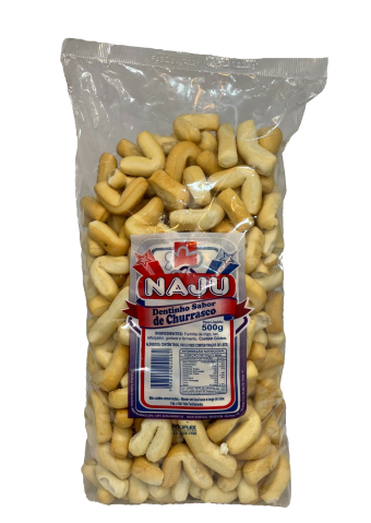 BISCOITO SALGADO NAJU DENTINHOS CHURRASCO 500G