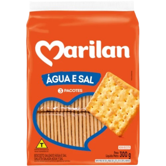 BISCOITO AGUA E SAL MARILAN 300G 