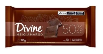 BARRA CHOC ZERO MEIO AMARGO 50% CACAU 70G