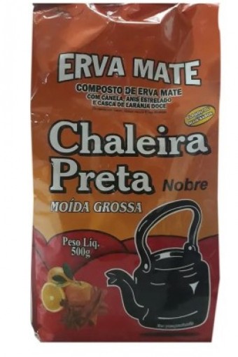 ERVA MATE CHALEIRA PRETA CANELA ANIS LARANJA 500G