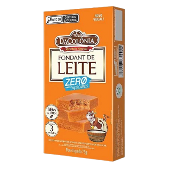 FONDANT DE LEITE ZERO ACUCAR DA COLONIA 75G