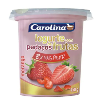 IOGURTE PEDACOS COPO CAROLINA MORANGO 450G