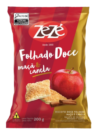 BISCOITO ZEZE FOLHADA DOCE MACA COM CANELA 200G