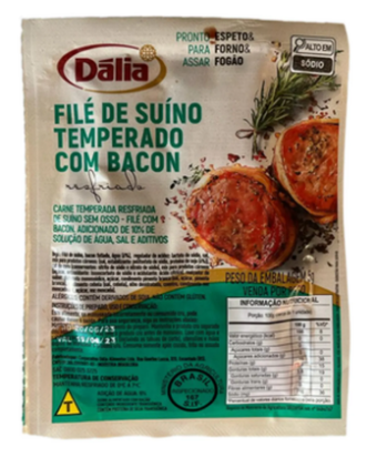 FILÉ COM BACON TEMPERADO DALIA KG