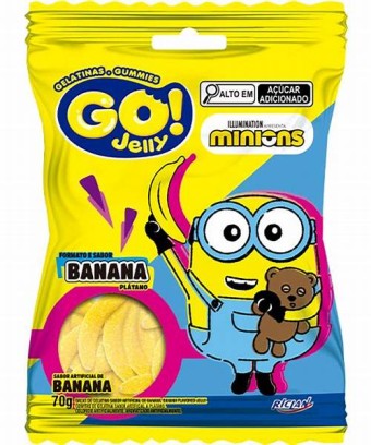 BALA GELAT. GO JELLY MINIONS BANANA 12X70G